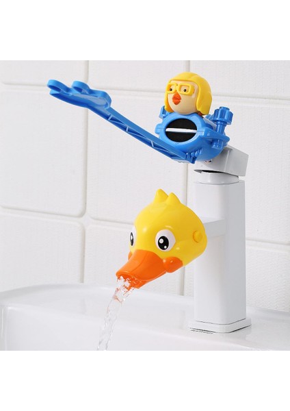 G Tarzı Karikatür Ördek Şekilli Musluk Uzatma Kiti Silikon Bebek El Yıkama Musluk Uzantısı Sıçrama Geçirmez Su Boru Banyo Aksesuarları (Yurt Dışından) fırsatları