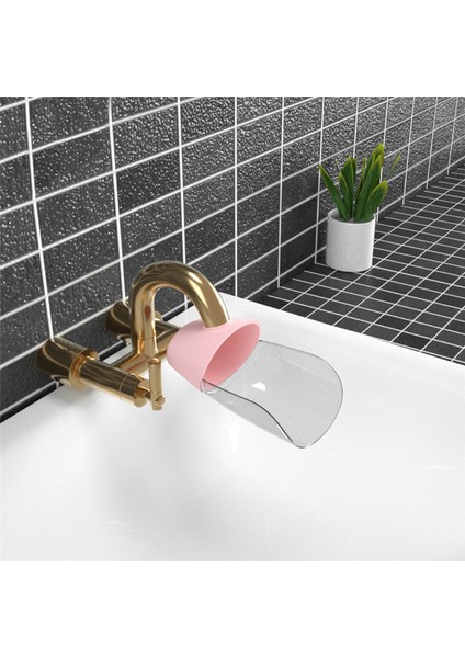 Pembe Tarzı Banyo Musluğu Uzatıcı Moda Bebek El Yıkama Cihazı Çocukların Rehber Lavabo Musluk Uzantısı Mutfak Banyo Aksesuarları (Yurt Dışından) modelleri