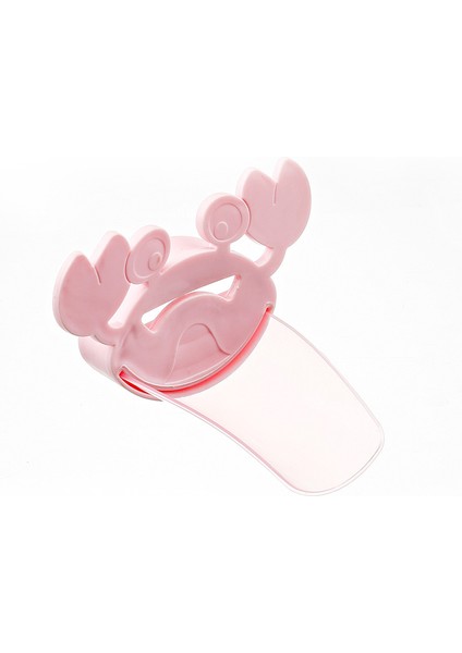 Pembe Şeffaf Stil Çocuk Bebek El Yıkama Pembe Mavi Musluğu Uzatıcı Karikatür Yengeç Banyo Lavabo Uzatıcı Taşınabilir Tpe Malzeme (Yurt Dışından)