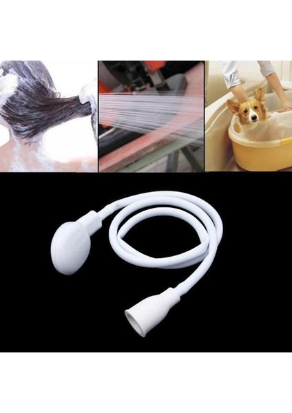 Beyaz Stil Taşınabilir El Tipi Sıçrama Duş Küvet Lavabo Musluk Ek Parça Püskürtme Duş Yıkama Pet Baş Kit Hortum Sprey Sulama F4U9 (Yurt Dışından) fiyatları