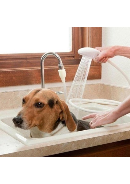 Beyaz Stil Taşınabilir El Tipi Sıçrama Duş Küvet Lavabo Musluk Ek Parça Püskürtme Duş Yıkama Pet Baş Kit Hortum Sprey Sulama F4U9 (Yurt Dışından) indirimleri
