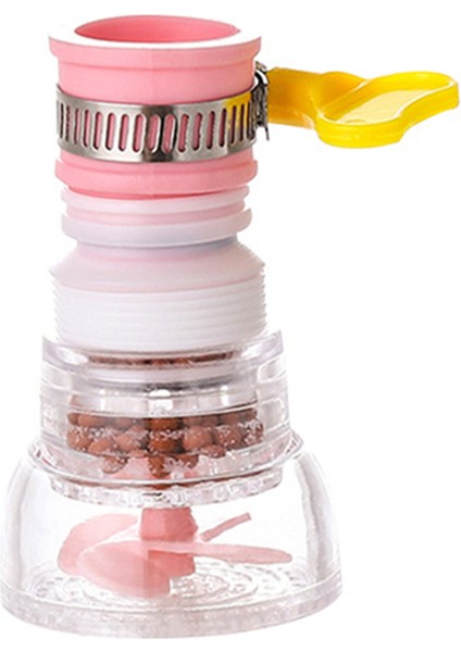 Pembe Tarzı Sıçrama Geçirmez Su Filtresi Güçlendirici Duş Mutfak Aksesuarı Ayarlanabilir Esnek Mutfak Musluğu Uzatıcısı (Yurt Dışından)