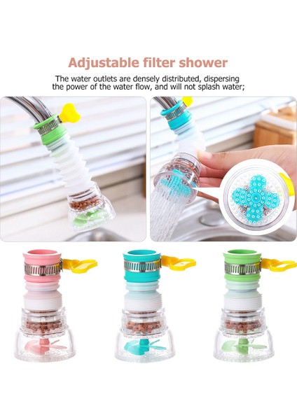 Pembe Tarzı Sıçrama Geçirmez Su Filtresi Güçlendirici Duş Mutfak Aksesuarı Ayarlanabilir Esnek Mutfak Musluğu Uzatıcısı (Yurt Dışından) fırsatları
