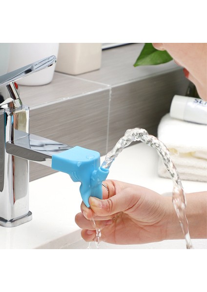 Mavi Stil Musluk Uzatma Mutfak Banyo Sıçrama Geçirmez Su Meni Uzatma Su Musluğu Esneklik Silikon Uzatıcı (Yurt Dışından) indirimleri