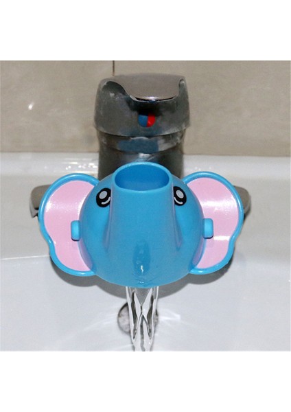 Mavi Fil Stili Sevimli Musluk Uzatıcı Fil Ördek Doltyle Çocuk Su Musluğu Elleri Yıkama Banyo Malzemeleri (Yurt Dışından)