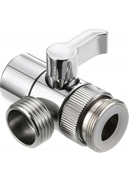 Gümüş Tarzı 3 Yollu Tee Bağlantı Aparatı Duş Başlığı Yönlendirici Valf Duş Bataryaları Su Ayırıcı Için Tuvalet Bidet Duş'a Geçiş Adaptörü (Yurt Dışından)