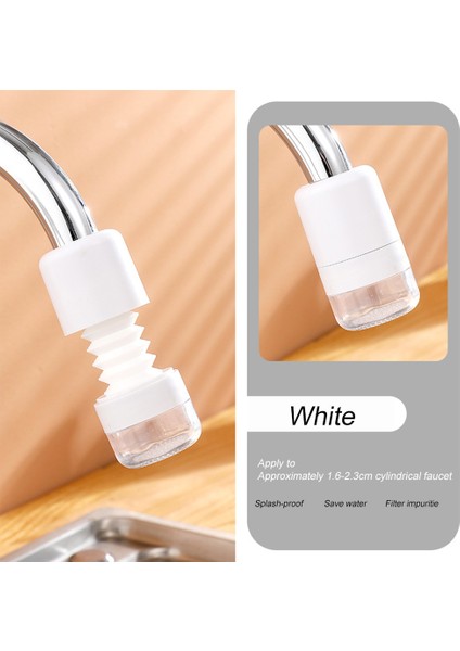 Beyaz Stil Ayarlanabilir Musluk Uzatma Banyo Bataryaları Ağızlık Su Musluğu Uzatma Filtre Mutfak Bataryaları Aksesuarları - E-Ticaret Başlığı (Yurt Dışından) fırsatları