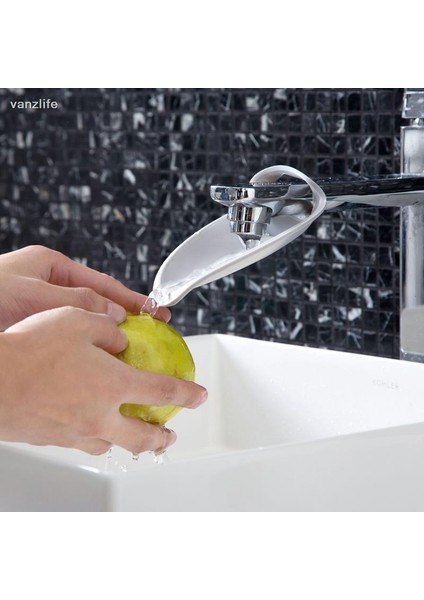 Pembe Tarzı Vanzlife Bebek El Yıkama Uzatıcı Musluk Uzantısı Uzun Plastik Kaşık Su Toplama El Su Toplayıcı (Yurt Dışından) fırsatları