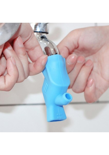 Mavi Stil Yüksek Esneklikte Silikon Su Musluğu Uzatma Aparatı Çocuklar Için Yıkama Cihazı Banyo Mutfak Lavabo Musluk Kılavuzu Musluk Uzatıcısı (Yurt Dışından)
