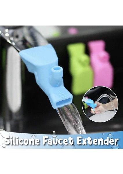 C Stili 3 Renk Silikon Banyo Premium Bebek Ellerini Yıkama Musluğu Uzatıcı Çeşmesi Silikon Lavabo Mutfak Musluk Aksesuarları (Yurt Dışından) fırsatları