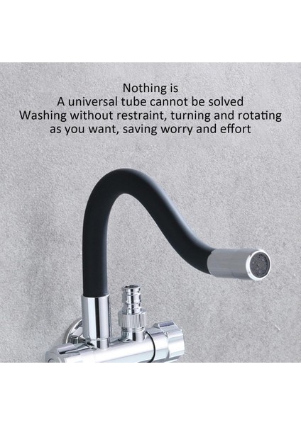 Siyah 20CM Tarzı Evrensel Musluk Uzatma Borusu Balkon Havuz 360 Derece Esnek Dönebilen Musluk Tüp Bağlantısı Mutfak Musluk Uzatma Borusu (Yurt Dışından) indirimleri