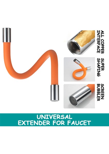 Sarı Stil 50CM 50CM Duş Aksesuarları El Duşu Hortumu Başlığı Musluk 360° Döner Pirinç Bağlantı Parçası Silikon Anti-Donma Musluk Uzatıcı (Yurt Dışından) modelleri