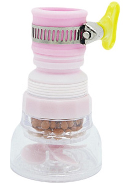 Pembe Tarzı 360 Derece Ayarlanabilir Su Musluğu Uzatma Filtresi Duş Su Musluğu Banyo Lavabo Uzantısı Ev Mutfak Aksesuarları (Yurt Dışından)