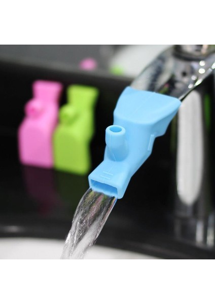 Mavi Stil Mutfak Banyo Lavabo Için Esnek Ayarlanabilir Musluk Uzatıcı Silikon Malzeme Musluk Memesi Uzatıcı Mutfak Aksesuarları (Yurt Dışından)