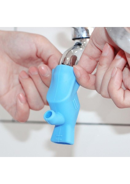 Mavi Stil Mutfak Banyo Lavabo Için Esnek Ayarlanabilir Musluk Uzatıcı Silikon Malzeme Musluk Memesi Uzatıcı Mutfak Aksesuarları (Yurt Dışından)