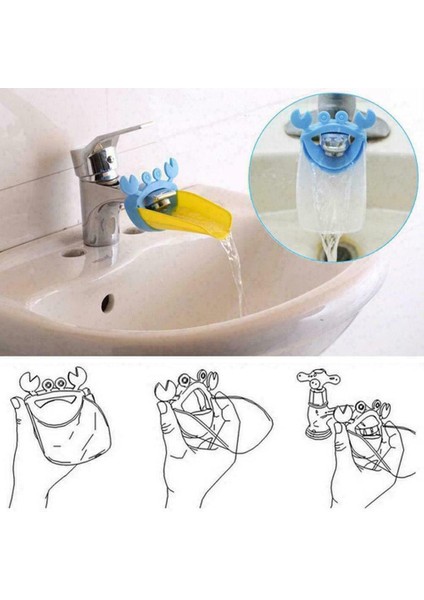 Pembe Tarzı Çocuklar Için Musluk Uzatıcı Lavabo Su Banyo Eller Yıkama Oyuncağı (Yurt Dışından) indirimleri