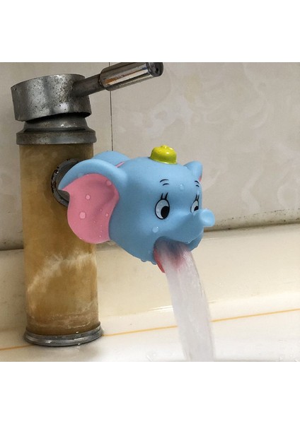 Fil Tarzı Hayvan Figürlü Sıçramaya Dayanıklı Musluk Uzatma Aparatı Çocuklar Banyo Oyuncakları El Yıkama Musluğu Uzantısı (Yurt Dışından)