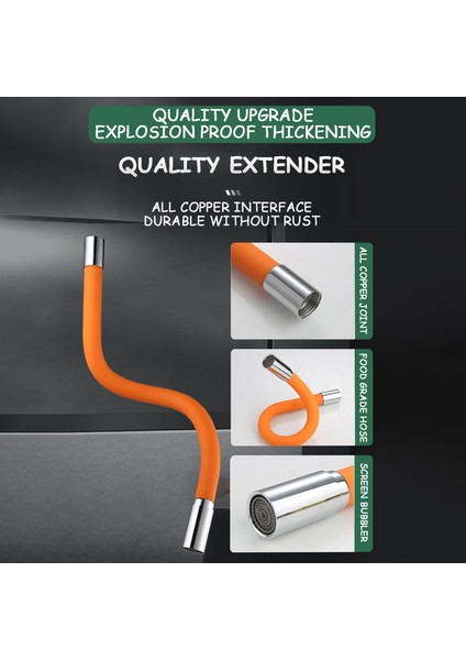 20CM Tarzı Mutfak Banyo Bataryası Uzatma Uzatıcı Dönebilen Uzun Hortum Taşınabilir Evrensel Köpüren Uzatma Tüpü 1 Adet (Yurt Dışından) indirimleri