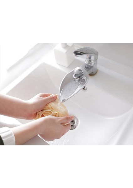 Gri Tarzı Banyo Musluk Uzatıcı Çocuk Bebek El Yıkama Yardımcı El Yıkama Lavabo Mutfak Silikon Banyo Aksesuarları (Yurt Dışından) indirimleri