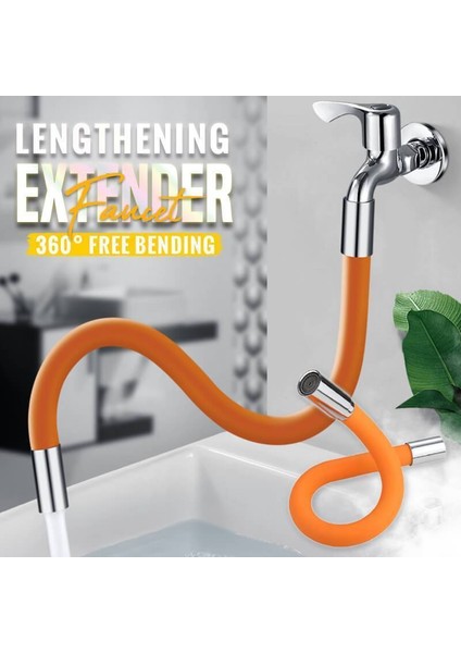 SIYAH-30CM Tarzı Evrensel 360° Döner Köpük Uzatma Borusu Mutfak Lavabo Sprey Başlığı Filtre Yıkama Musluk Uzatma Borusu (Yurt Dışından)
