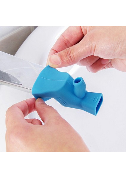 Mavi Stil Pratik Silikon Musluk Uzatıcı Mutfak Banyo Su Musluk Uzatma Su Bataryaları Çocuklar Için El Yıkama Banyo Aksesuarları (Yurt Dışından) fırsatları