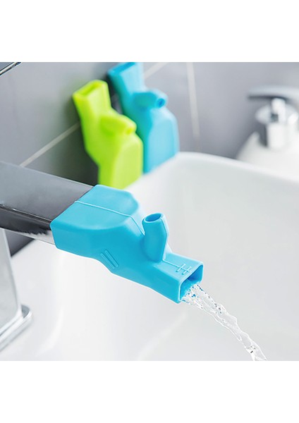Mavi Stil Pratik Silikon Musluk Uzatıcı Mutfak Banyo Su Musluk Uzatma Su Bataryaları Çocuklar Için El Yıkama Banyo Aksesuarları (Yurt Dışından) indirimleri