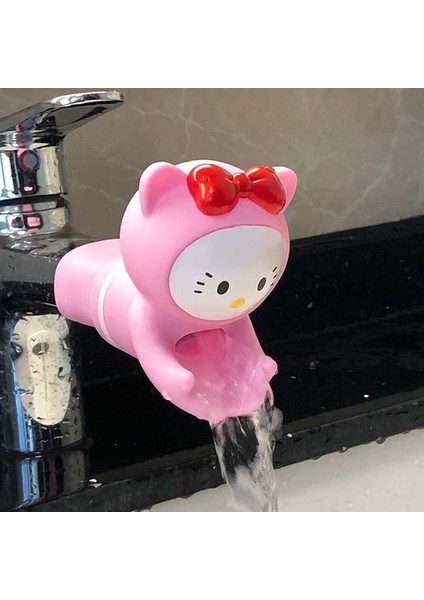 Kedi Stili Hayvan Figürlü Sıçramaya Dayanıklı Musluk Uzatma Aparatı Çocuklar Banyo Oyuncakları El Yıkama Musluğu Uzantısı (Yurt Dışından)