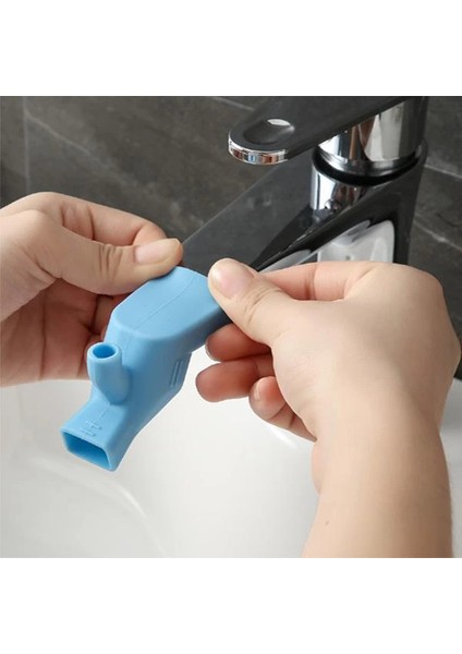 Mavi Stil Silikon Çift Musluk Uzatıcı Su Musluğu Uzatma Filtre Duş Su Musluğu Banyo Musluk Uzatıcı Ev Mutfak Aksesuarları (Yurt Dışından)