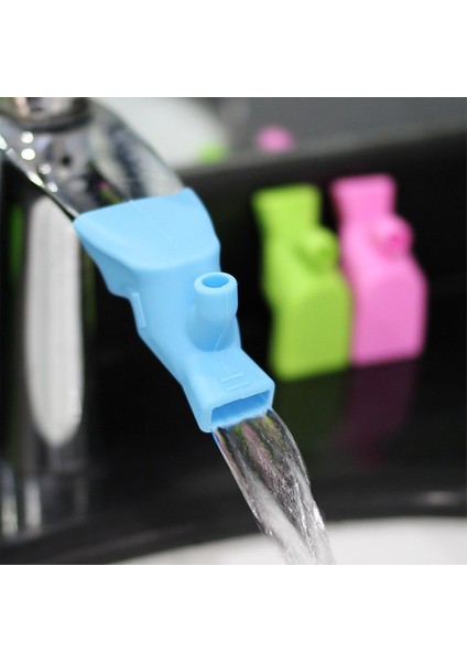 Pembe Tarzı Musluk Uzatıcı Mutfak Banyo Sıçramaya Karşı Su Hane Musluk Esneklik Silikon Uzatıcı - (Yurt Dışından)