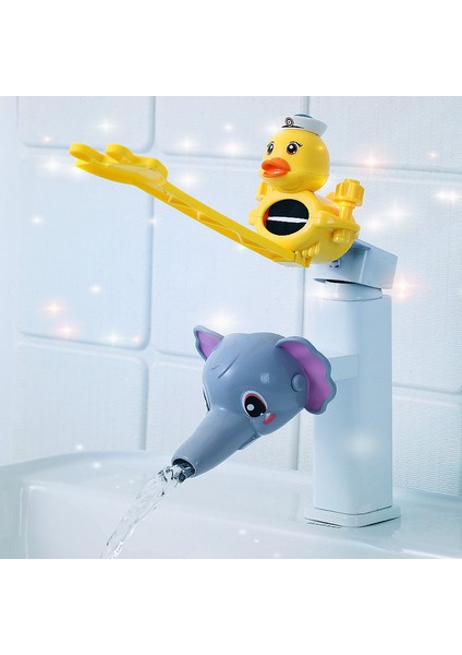Sarı Yaprak Stili Çocuklar Için Musluk Uzatıcısı Sevimli Banyo Oyuncakı Karikatür Kolu El Yıkama Aracı Lavabo Aksesuarı Su Püskürtme Aracı (Yurt Dışından)