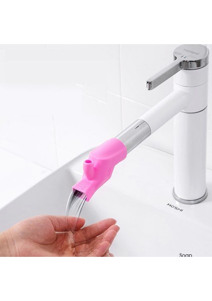 Pembe Tarzı Yüksek Esneklik Silikon Lavabo Uzatma Musluğu Çocuk Yıkama Makinesi Banyo Mutfak Lavabo Musluk Kılavuz Uzatıcı - Turkish (Yurt Dışından) modelleri