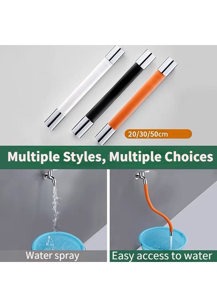 TURUNCU-50CM Tarzı Lavabo Için 360° Dönebilen Musluk Uzatma Aparatı Su Sıçramasını Önleyici Evrensel Uzatma Hortumu (Yurt Dışından) fiyatları