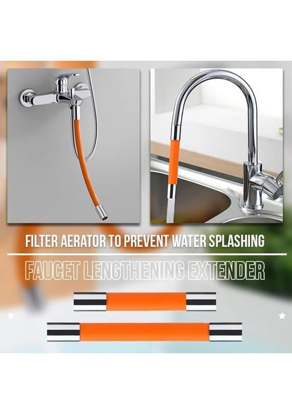 TURUNCU-50CM Tarzı Lavabo Için 360° Dönebilen Musluk Uzatma Aparatı Su Sıçramasını Önleyici Evrensel Uzatma Hortumu (Yurt Dışından) modelleri
