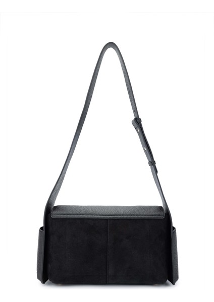 Kadın Deri/vegan Siyah Süet Omuz Çanta 600 6205 Bn Cnt SK24-25 Syh Suet/fltr modelleri