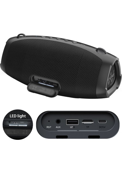 W-Kıng X10 Bluetooth Hoparlör 120W Xtreme Bass 42S Dinleme Ipx6 Kablosuz Stereo Tws Ses Bombası Siyah fiyatları