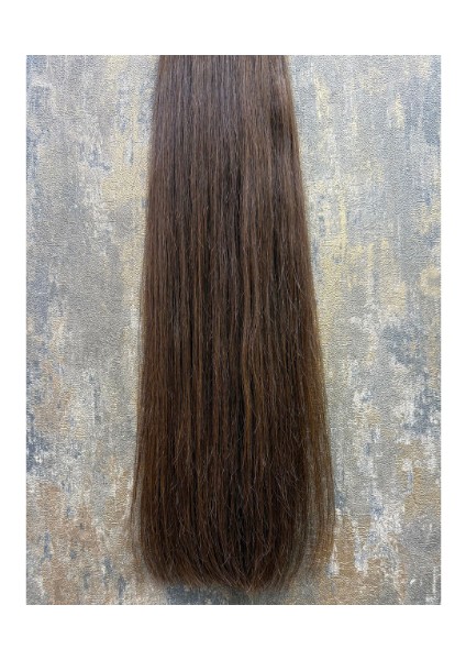 Hair 70CM Dip Uç Bir Açık Kahve(No4) Özbek Saçı ,120GR 200ADET, (100% Gerçek Insan Saçı)