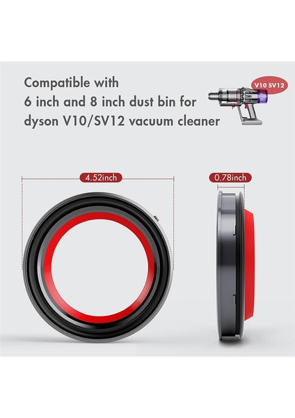 Dust Bin Top Fixed Sealing Ring For Dyson V10SV12 Vacuum Cleaners (Yurt Dışından)