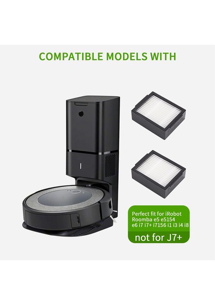 12 Hepa Filters For Irobot Roomba E5 E5154 E6 I7 I7+I7156 I1 I3 I4 I8 (Yurt Dışından)