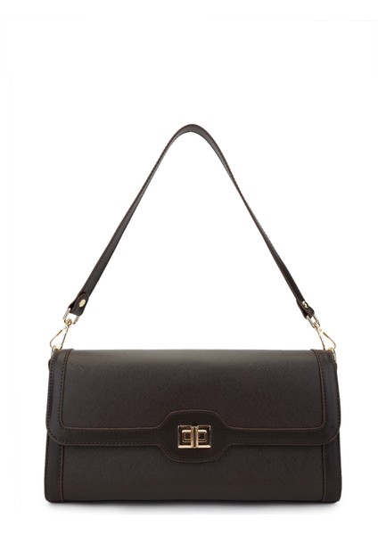 Kadın Vegan Kahverengi Omuz Çanta 600 6204 Bn Cnt SK24-25 A.kahve Cvl