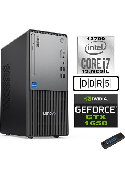 Thinkcentre Neo 50T Gen5 Intel Core I7 13700 96GB Ddr5 2tb SSD Windows 11 Home Nvidia GTX1650 165012UB000LTRH29+ZETTA Flash Bellek