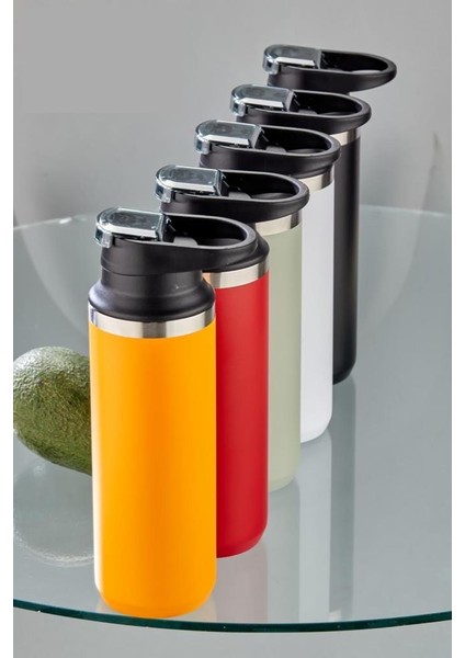 YK1036 Paslanmaz Çelik 500 ml Bardak Termos Kırmızı