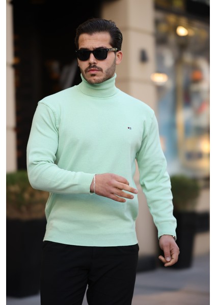 Erkek Tam Balıkçı Yaka Triko Kazak