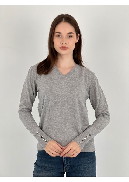 Uzun Kollu Long Sleeve V Yaka V-Neck Kadın Triko Kazak Women Knitwear modelleri