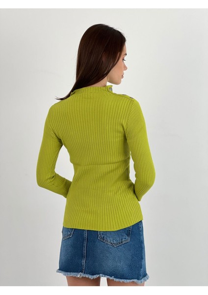 Boğazlı Uzun Kollu Long Sleeve Kadın Triko Kazak Women Knitwear modelleri