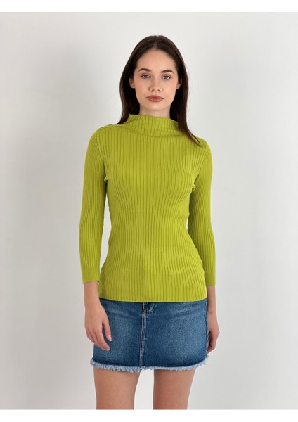 Boğazlı Uzun Kollu Long Sleeve Kadın Triko Kazak Women Knitwear indirimleri