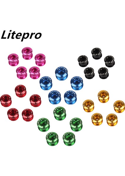 Litepro Pembe Tarzı Deckas Litepro Bisiklet Krank Vidası Tek Plaka Çivisi Zincir Halkası Bisiklet Civatası Yol Bisikleti Mtb Bisikleti Krank Vidası Tek Disk (Yurt Dışından)