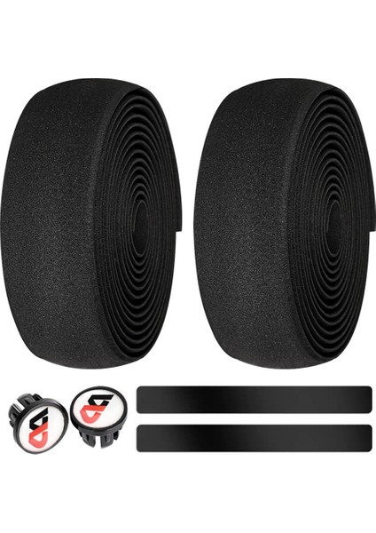 Siyah Stil 6 Adet Yol Bisikleti Yapışkanlı Direksiyon Kayışı Bisiklet Kavrama Bandı Kamuflaj Bisiklet Bisiklet Kolu Kayışları (Yurt Dışından)