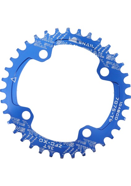 Mavi Stil 38T Snaıl Yuvarlak 104BCD Dar Geniş Zincirli Bisiklet Krank Takımı 104 Bcd Taç Mtb Tabak Monoplat Bisiklet Plakası (Yurt Dışından)