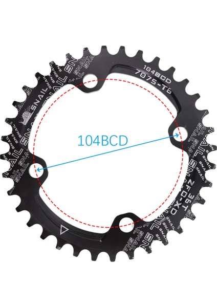 Mavi Stil 38T Snaıl Yuvarlak 104BCD Dar Geniş Zincirli Bisiklet Krank Takımı 104 Bcd Taç Mtb Tabak Monoplat Bisiklet Plakası (Yurt Dışından) fiyatları