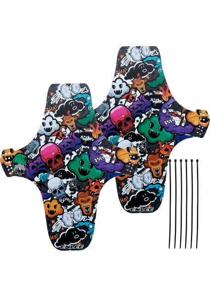 Kafatası Stili Chooee Bisiklet Çamurluk Ön Arka Mtb Mudguard Dağ Bisikleti Yol Bisikleti Çamurluk (Yurt Dışından)